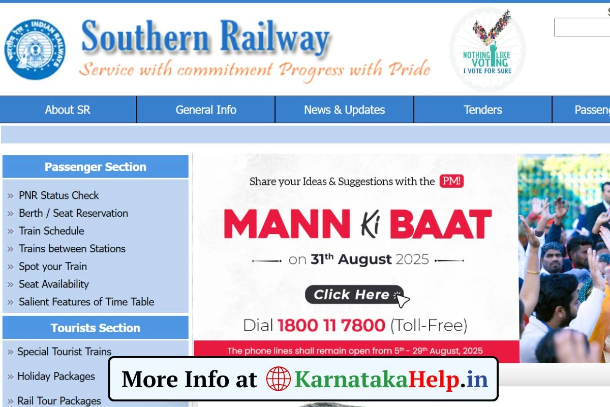 ದಕ್ಷಿಣ ರೈಲ್ವೆ(SR)ಯಲ್ಲಿ 3518 ಅಪ್ರೆಂಟಿಸ್‌  ಹುದ್ದೆಗಳ ಬೃಹತ್ ನೇಮಕಾತಿ, ಅಪ್ಲೈ ಮಾಡಿ