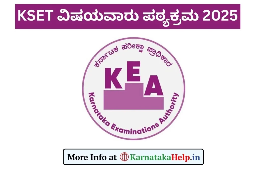 Kset 2025 Subjects Wise Syllabus
