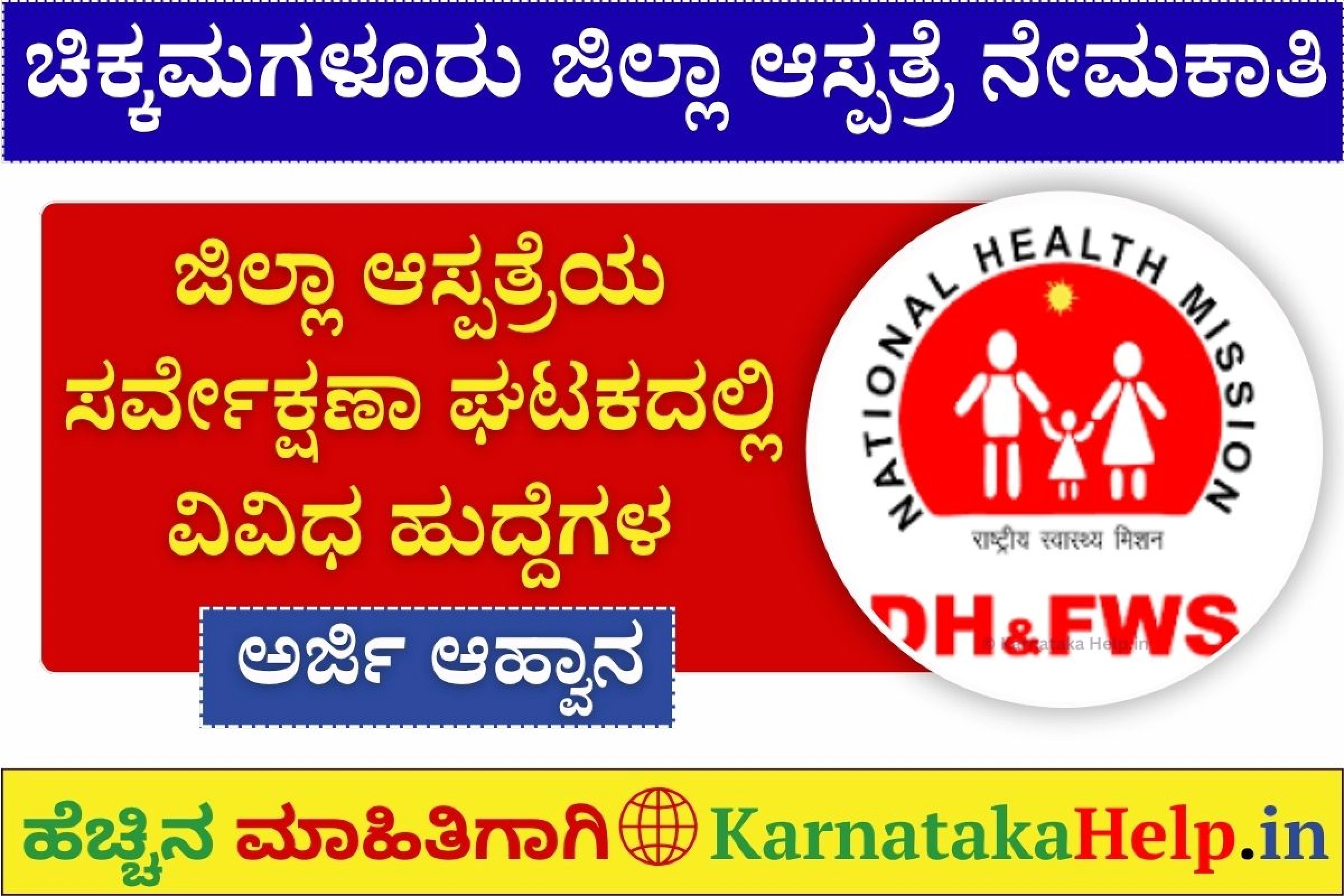 Chikmagalur District Hospital Survey Unit Notification 2025