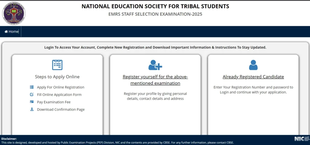 Emrs Staff Selection Examination (Esse) Online Form 2025
