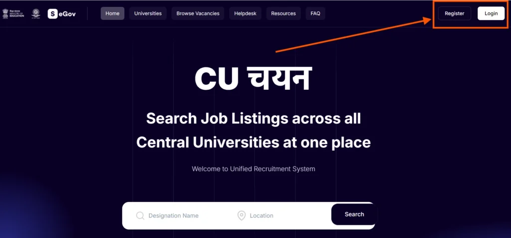 Karnataka Central University Professor Vacancy Online Form 2025