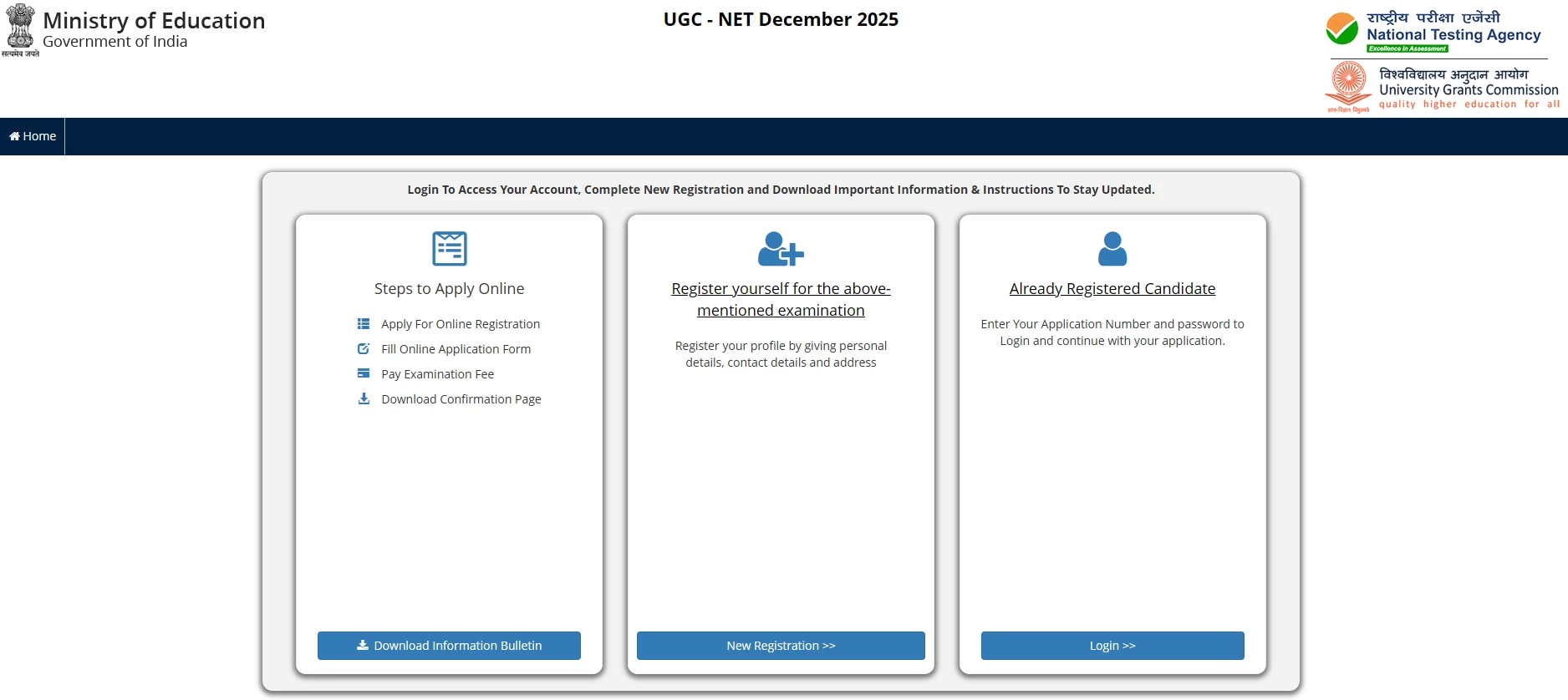 Ugc Net December 2025 Application Form