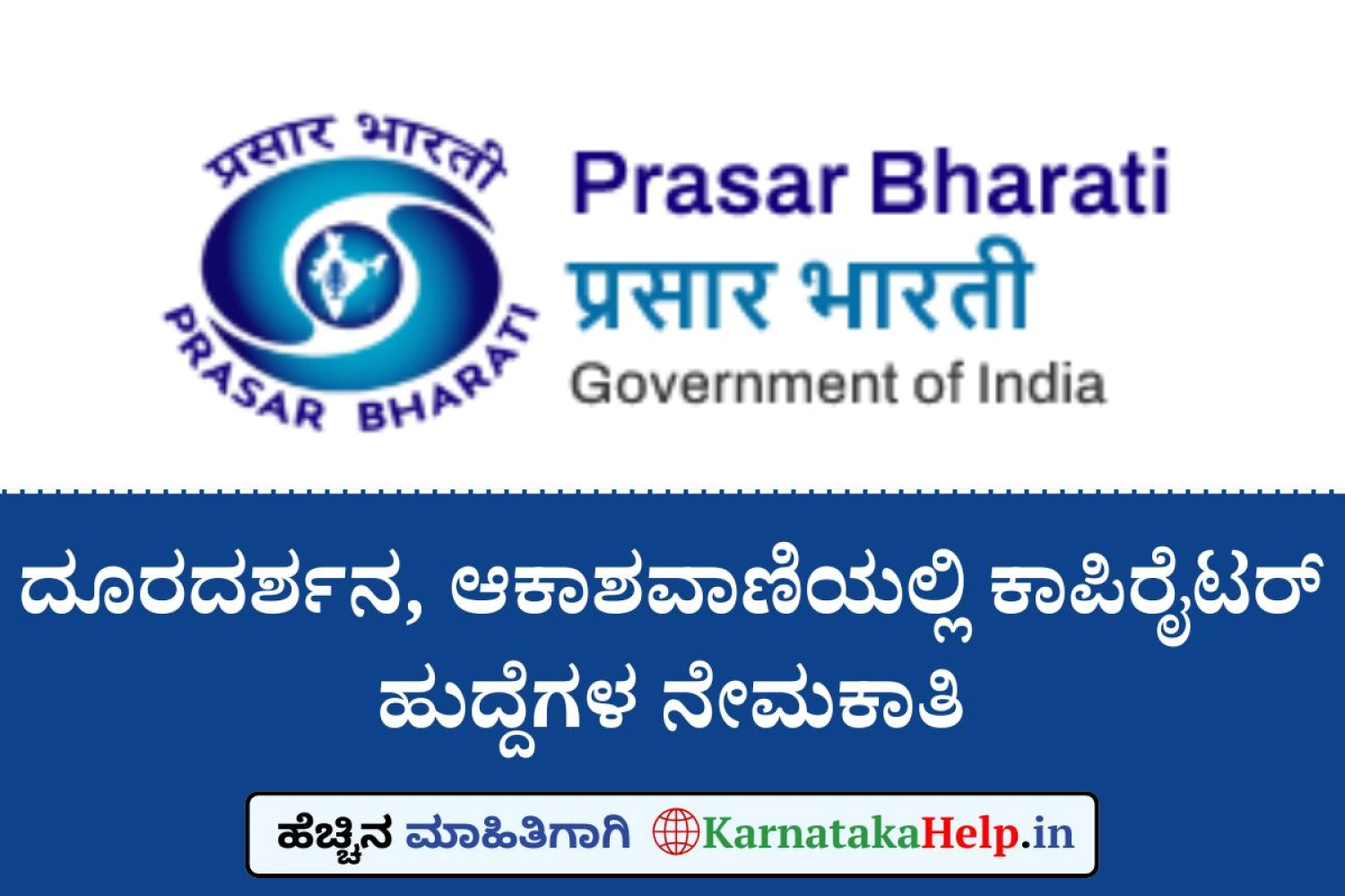 Prasar Bharati Copy Editor Notification 2025