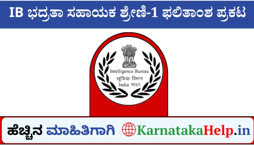ಗುಪ್ತಚರ ಇಲಾಖೆ; ಭದ್ರತಾ ಸಹಾಯಕ ಶ್ರೇಣಿ-1ರ ಫಲಿತಾಂಶ ಪ್ರಕಟ