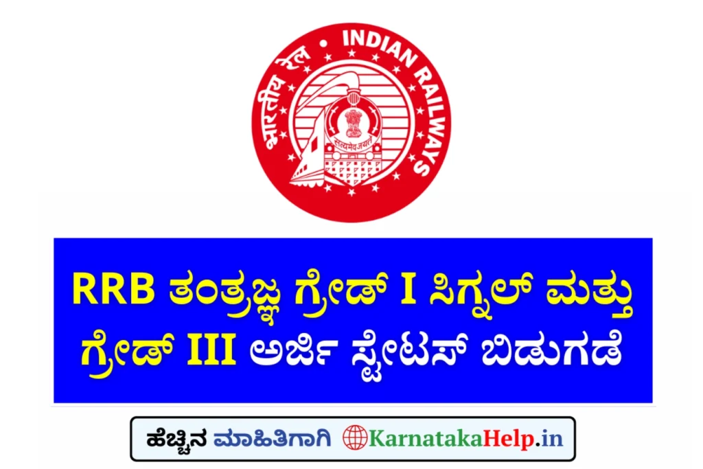 Karnataka Help Rrb Technician Grade I Signal And Technician Grade Iii Application Status 2025