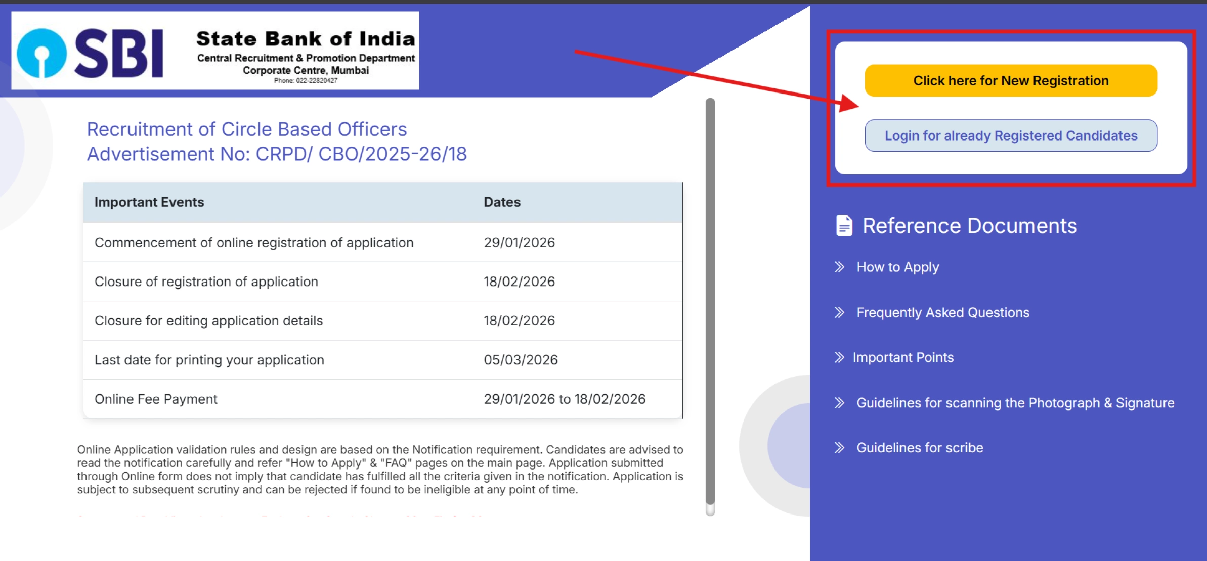 Sbi Cbo Recruitment 2025-26 Online Application Form