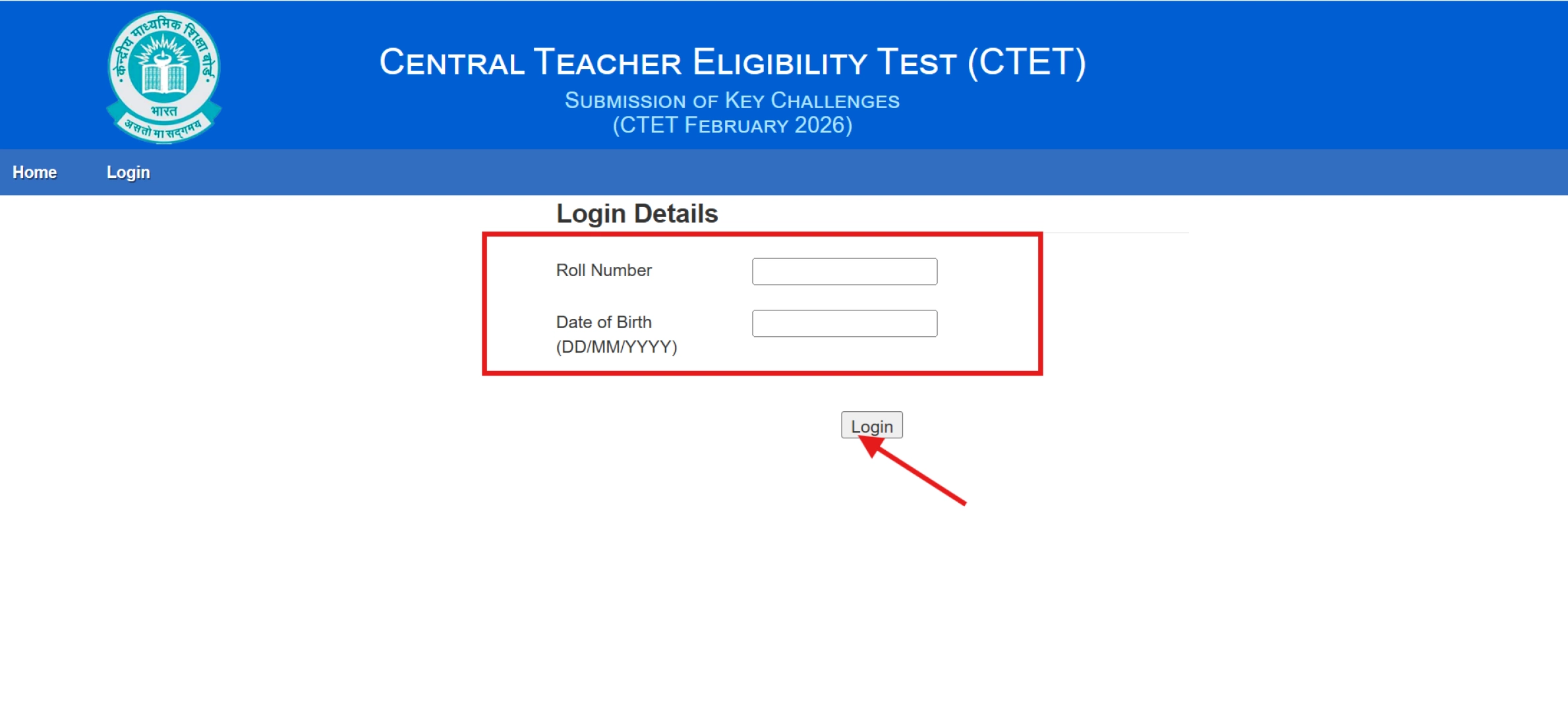 Ctet 2026 Answer Key Login Link