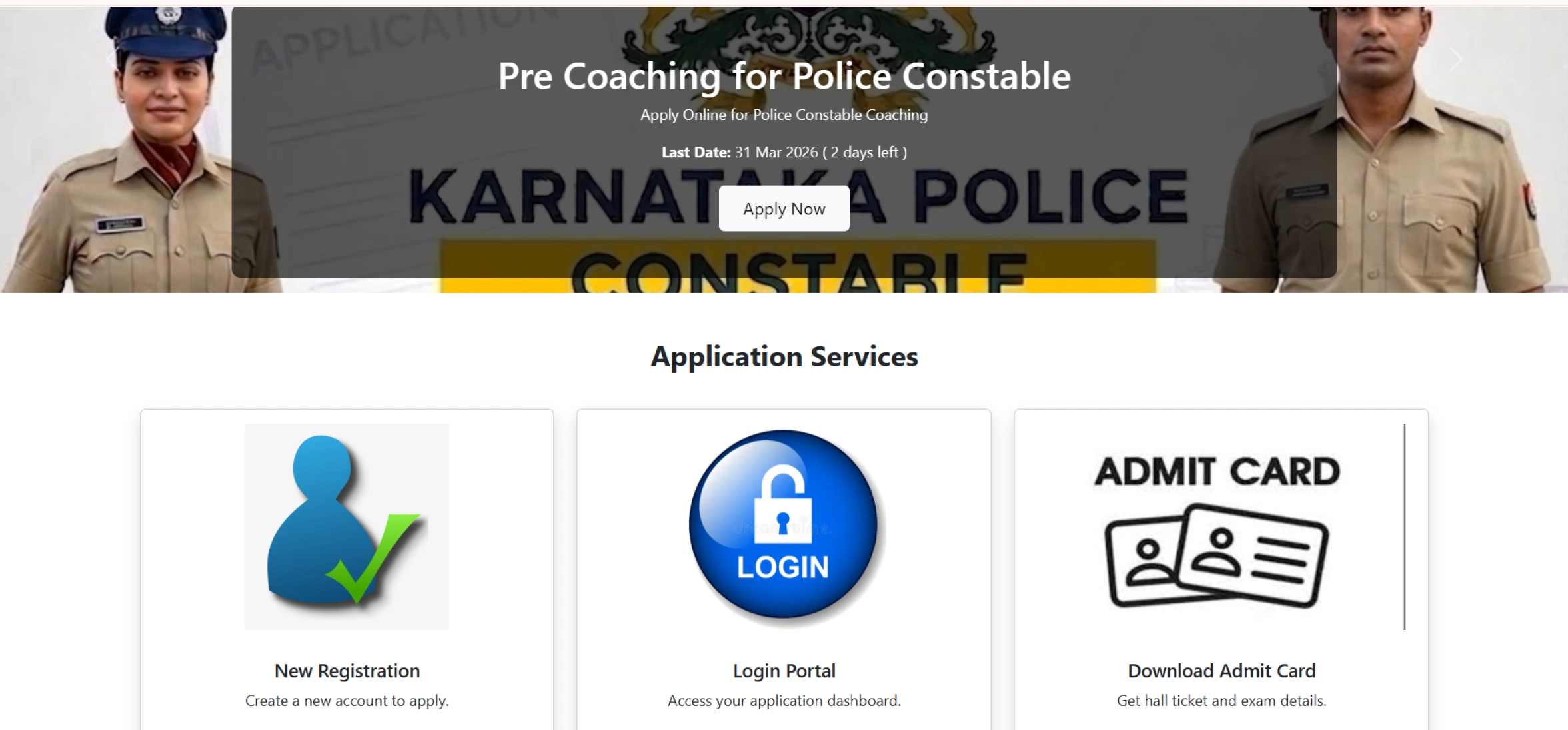 Police Constable Pre Recruitment Coaching 2026 By Dom Online Application