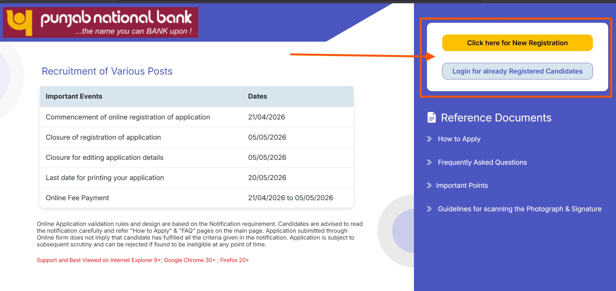 Punjab National Bank So Engineer Online Form 2026