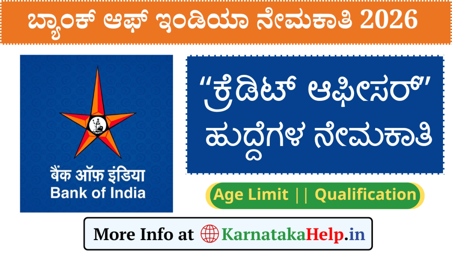 Bank of India Credit Officer Notification 2026